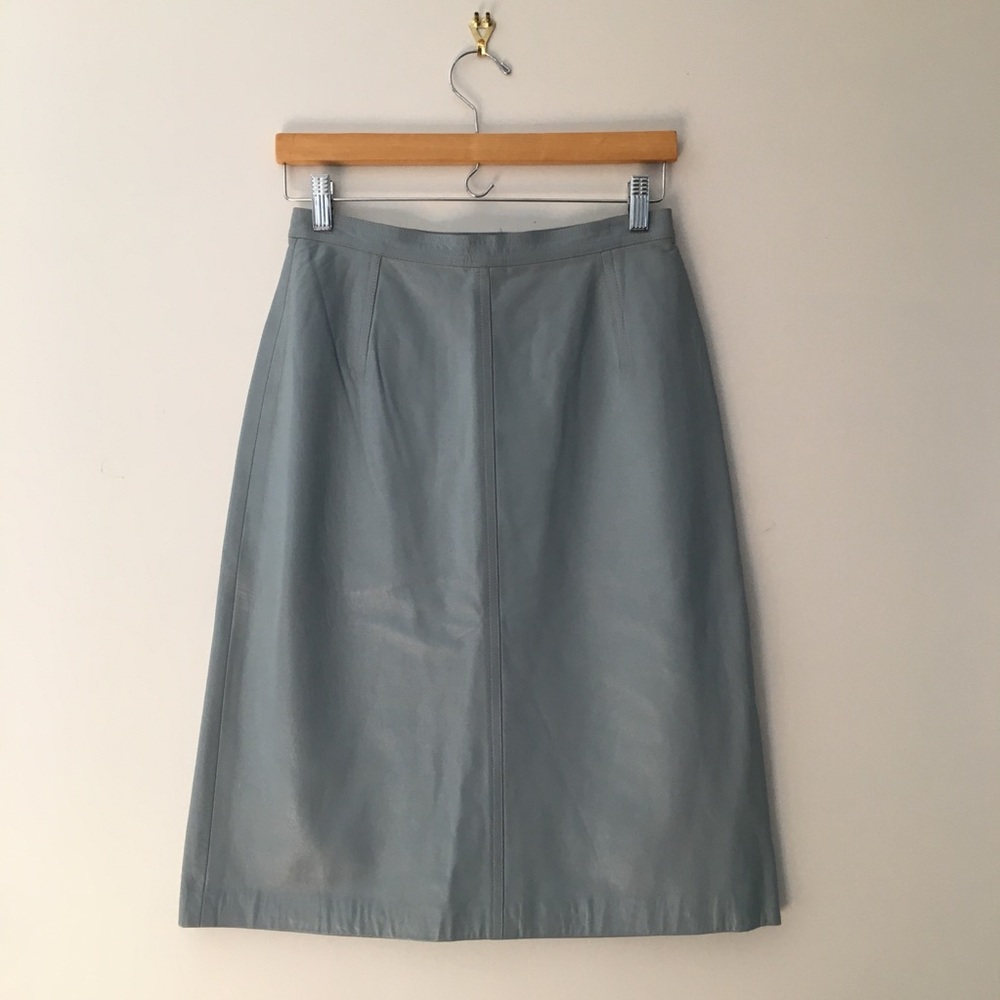 OSCAR DE LA RENTA Leather Skirt